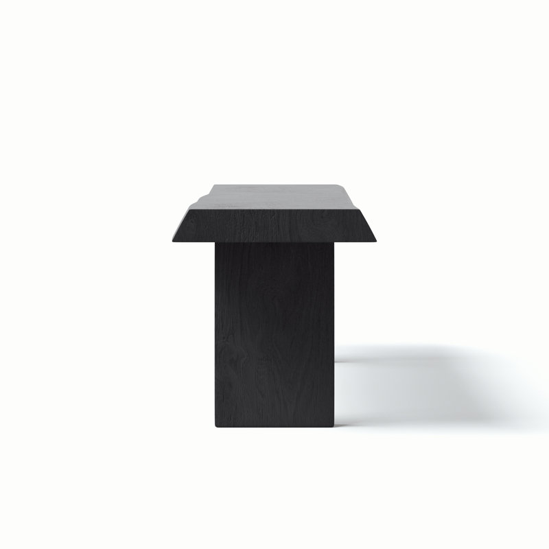 Brooks Bench, Ebonized, 18" H x 102" W x 15" D