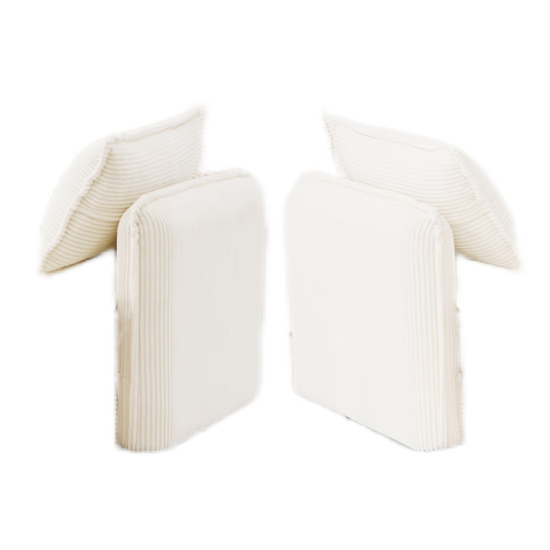 Accoudoirs en bois massif ivoire, une paire d'accoudoirs pour canapé modulaire, Beige