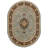 Belliere Medallion Kashan Light Blue Traditional Rug-21350717