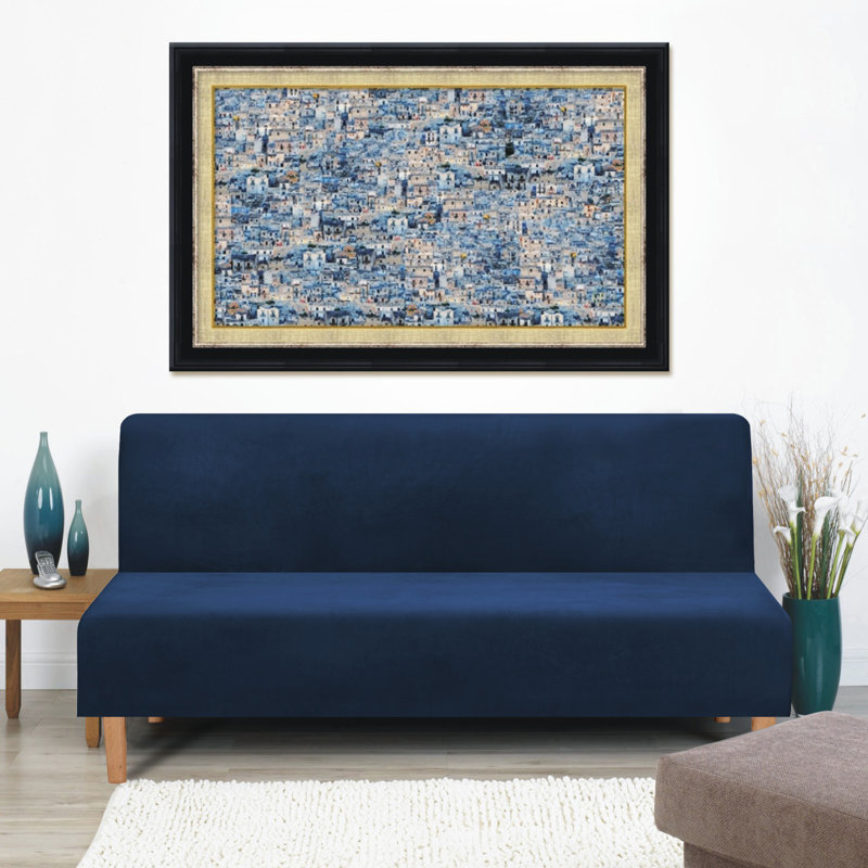 Housse de canapé sans accoudoirs Easy-Going, Bleu marine