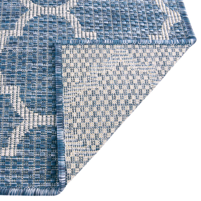 Suffolk Blue Indoor/Outdoor Area Rug, Square 5'