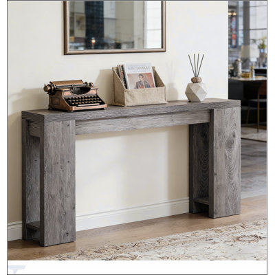 Wood Entryway Table with Spacious Top and Sleek Design, Perfect for Displaying Decor and Saving Space in Any Room