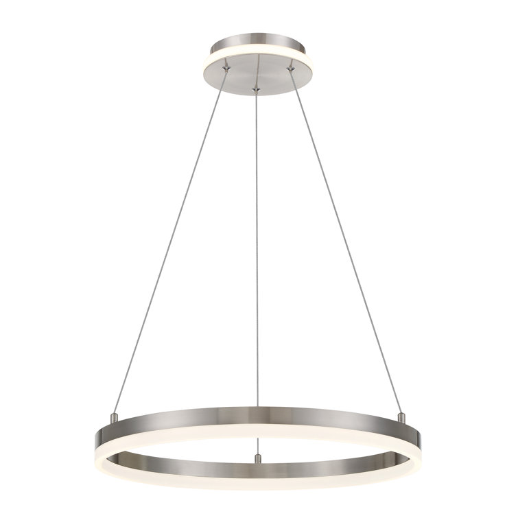 1 - Light Brushed Nickel LED Unique/Statement Pendant