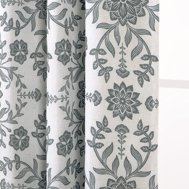 Twyla Blackout Curtain Pair, Ivory Gray
