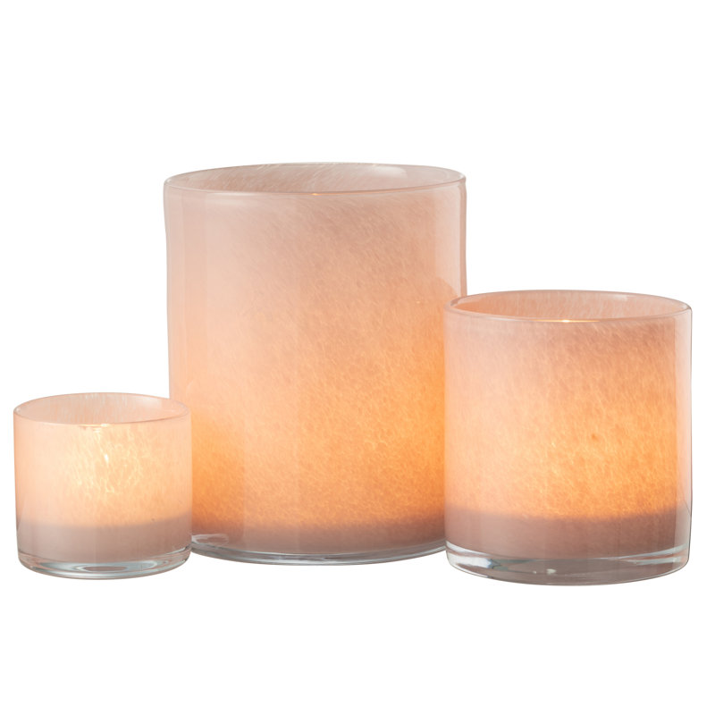 Glass Tealight Holder, Pink
