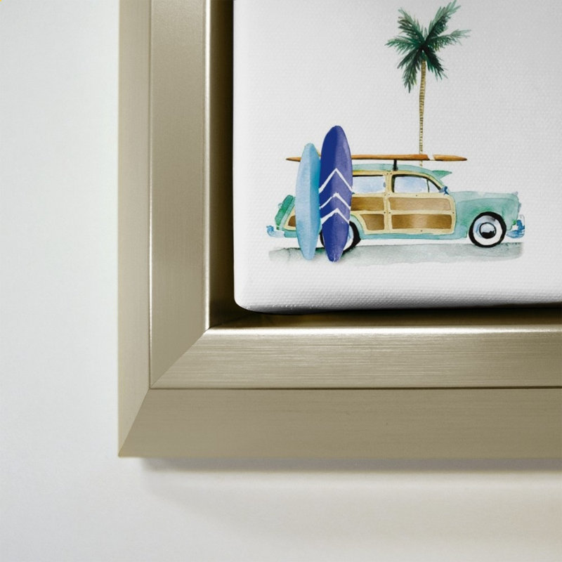 «Surf Days I» par Mercedes Lopez Charro - impression sur toile, 64" H x 44" W, Champagne