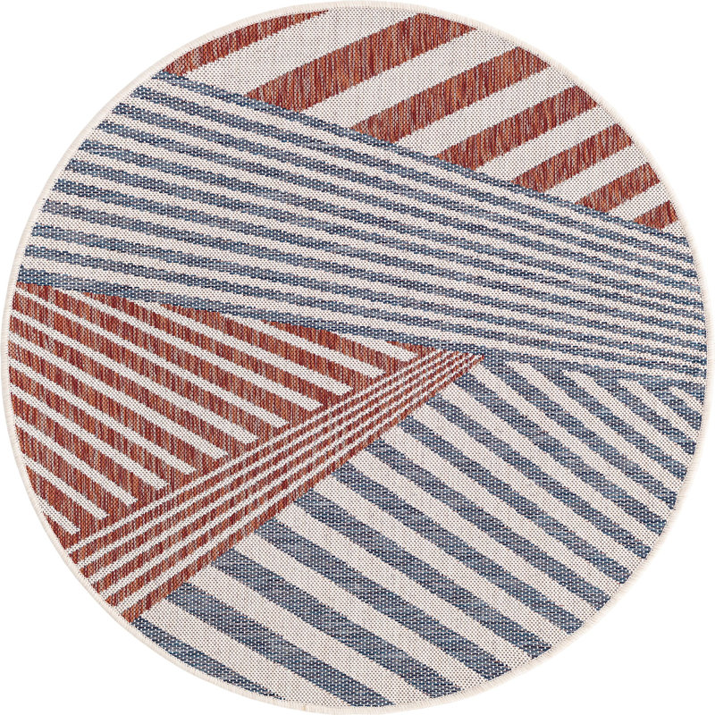 Outdoor Destiny Area Rug Coast Color, Round 4'