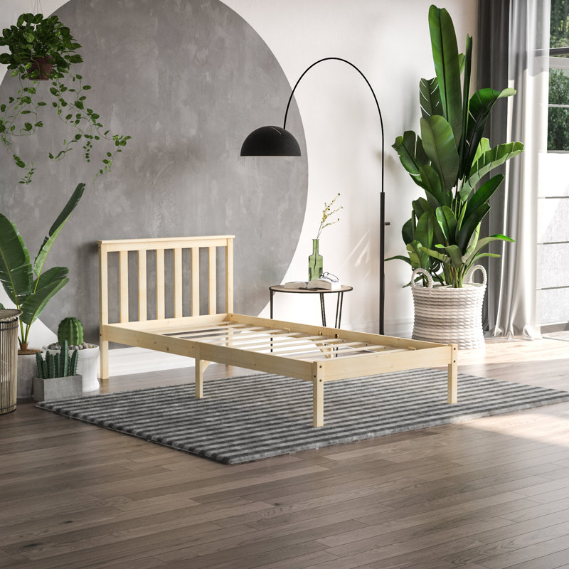 Frederique Solid Wood Bed, Single (3'), Pine