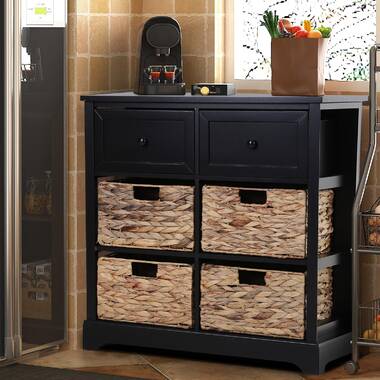 Corby 6 - Drawer Accent Cabinet Sand & Stable Color: Black