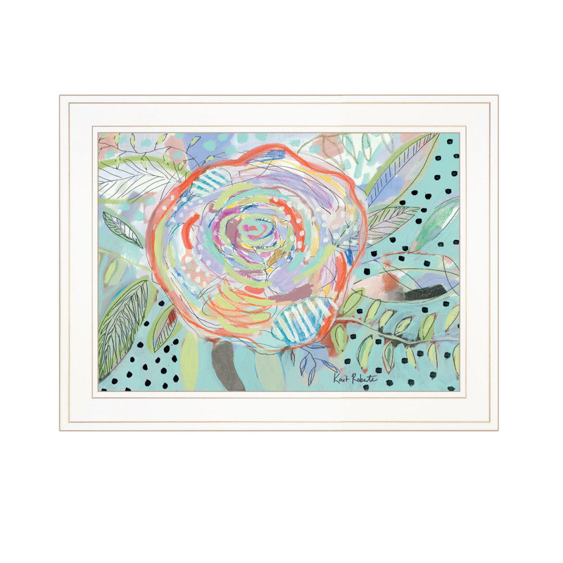 "Floral Beauty II", art mural encadré pour le salon, décoration murale par Kathy Jennings