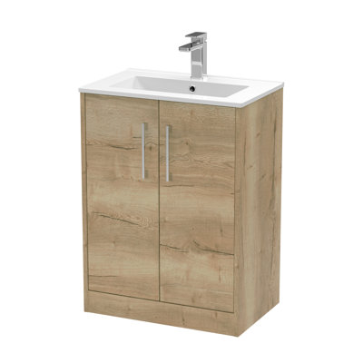 Juno 600mm Single Bathroom Vanity with Integrated Vitreous China Basin