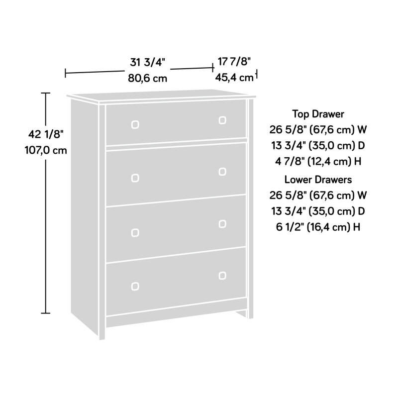 Newquay 31.81'' W 4 - Drawer Dresser
