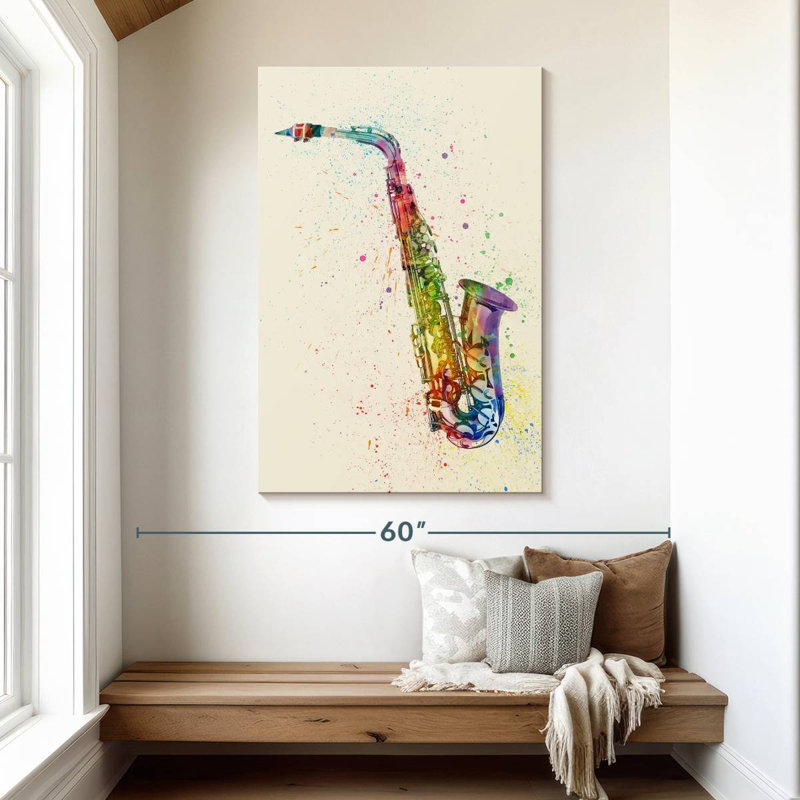 Abarca Saxophone Abstract I, 48" H x 32" W