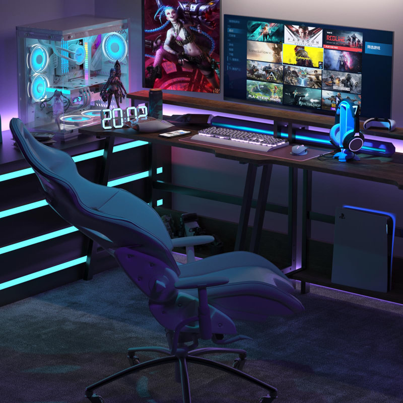 31.5" Computer Desk for Small Spaces, Modern Home Office Desk with Storage Shelf and Monitor Stand, Brown