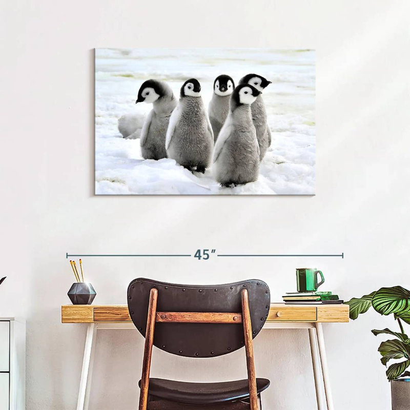 Brampt charmants poussins pingouins, H 24 po x l 36 po