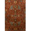 Tapis décoratif moderne multicolore à motif floral orange-1926514012