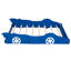 Lit plateforme Blue Car avec roues robustes - attrayant, sécuritaire et fiable pour une nuit paisible-1630338168