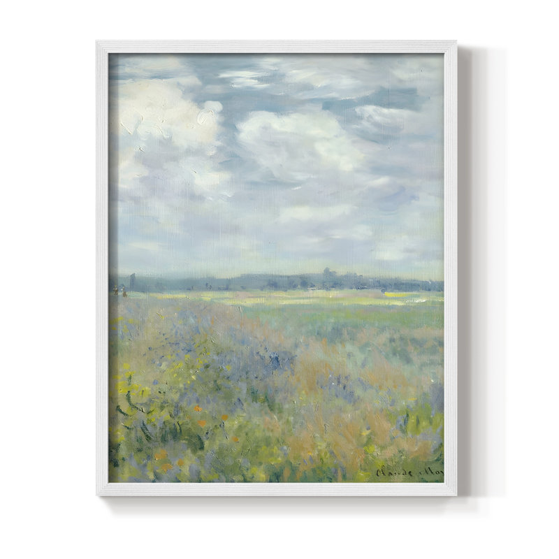 "Paysage rétro Lxxxiv", H 15 po x l 12 po, Blanc