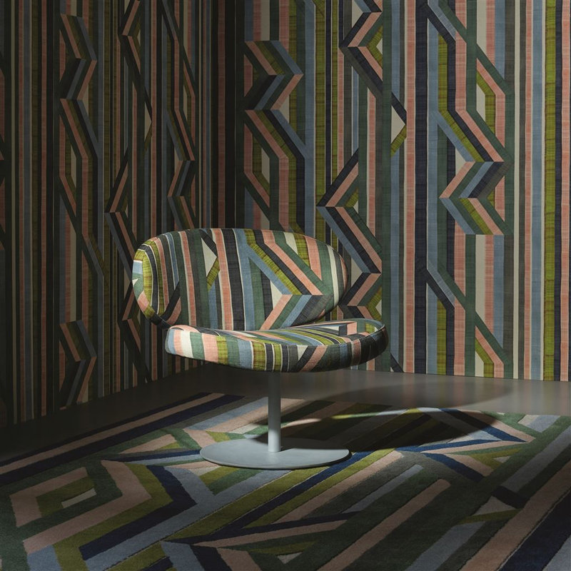 Reflets Sur Le Rhone Vert Riziere Rug, Rectangle 8'2" x 11'5"