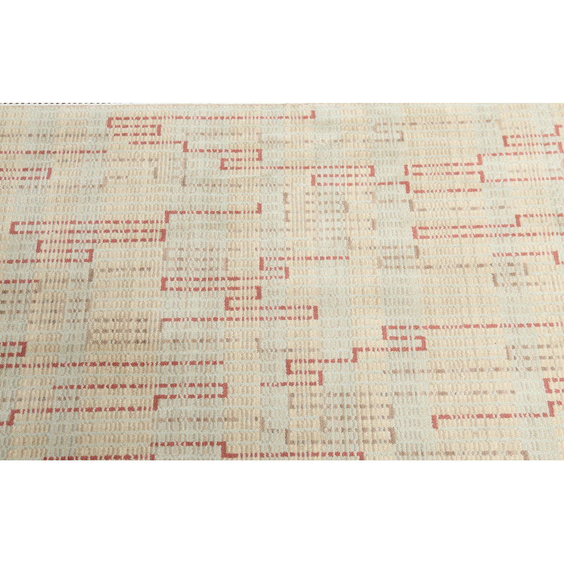 Tapis beige en laine/aqua Losada