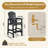 HDPE Bar Height Adirondack Chair With Cup Holder, All-Weather Outdoor Patio Bar Chair With Armrests 1 Piece-1856045797