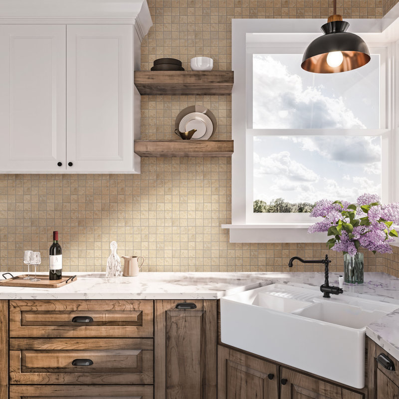Splendor 11.81'' W x 11.81'' L Porcelain Tile Mosaic Sheet
