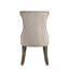 Ensemble de 2 chaises d'appoint en tissu deux tons beige et finition grise récupérée-1562999433-1562999434