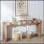Console moderne rustique avec bloc sculpté
