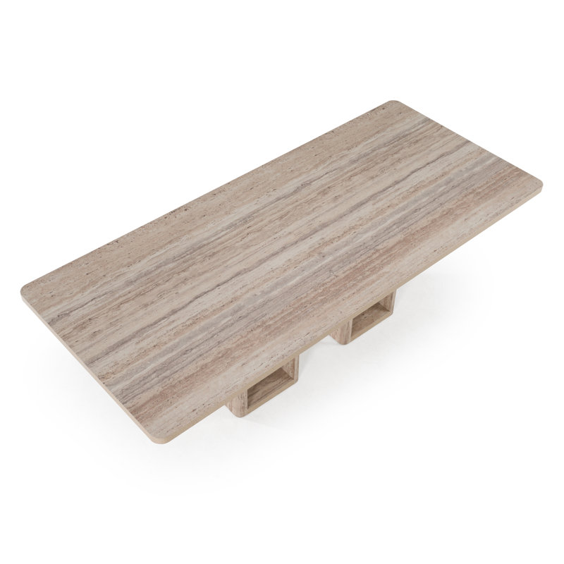 Jesper Faux Travertine Dining Table