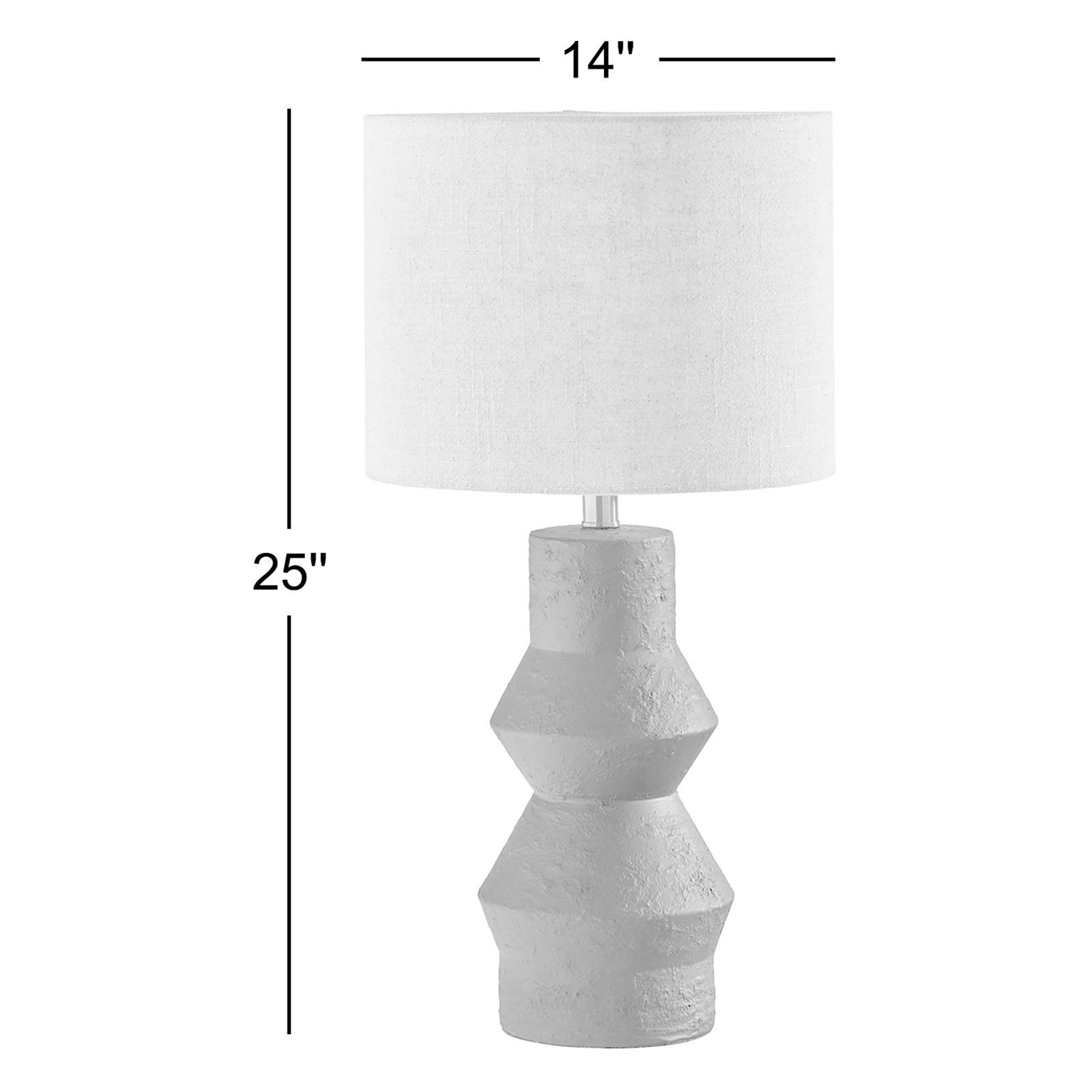 Jefferson Ceramic Table Lamp, Black, Light Brown