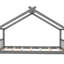 Lit simple en bois, gris, lit