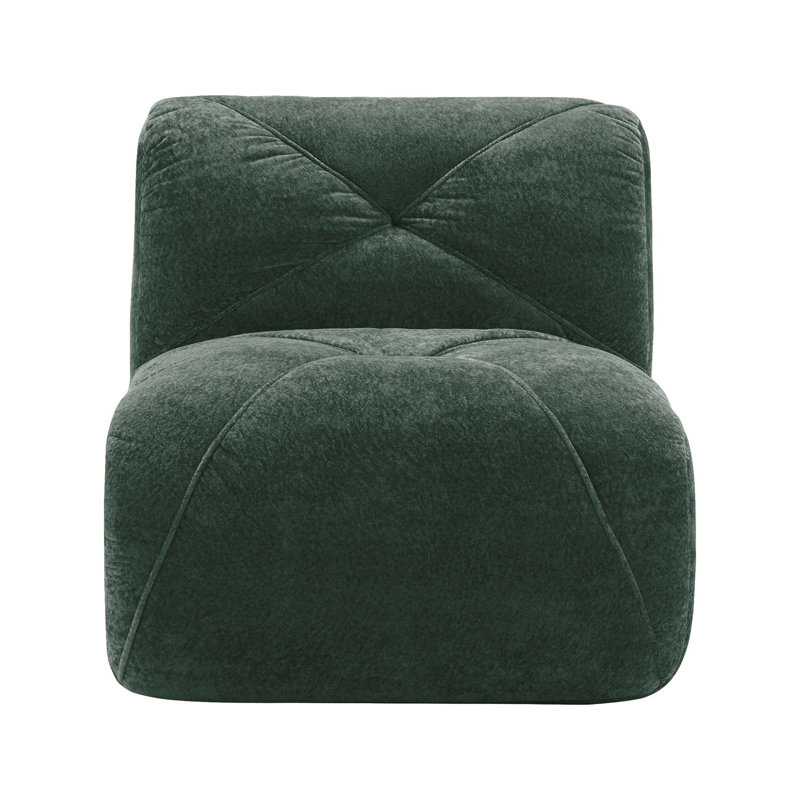 Canapé en velours sans accoudoirs avec mousse à haute densité et conception modulaire pour un confort et une polyvalence ultimes