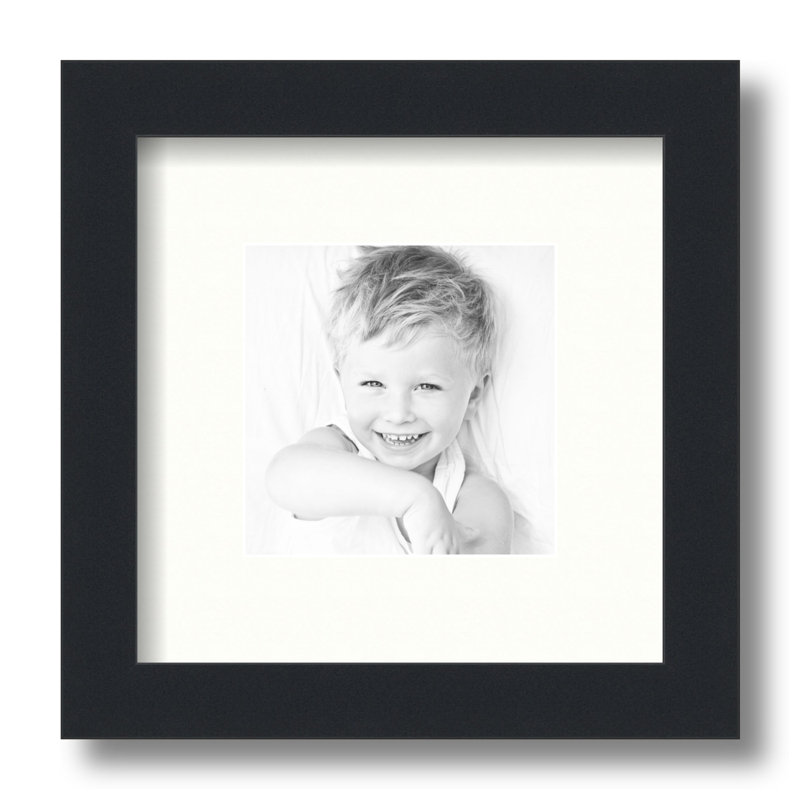 Cadre pour photo simple 5 "x 5" en bois mat, Porcelaine