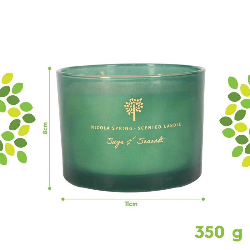 Nicola Spring - Soy Wax Scented Candle - 350g - Green Pomelo & Passion Fruit