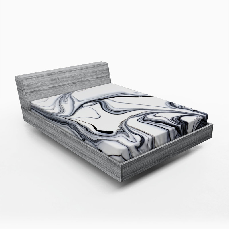 Microfiber Abstract Fitted Sheet, Full Fitted Sheet