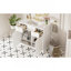 Ensemble de meuble-lavabo 36 po avec lavabo en céramique, armoire de rangement en bois massif, ensemble de meuble-lavabo autoportant avec 2 tiroirs et portes à fermeture douce, blanc