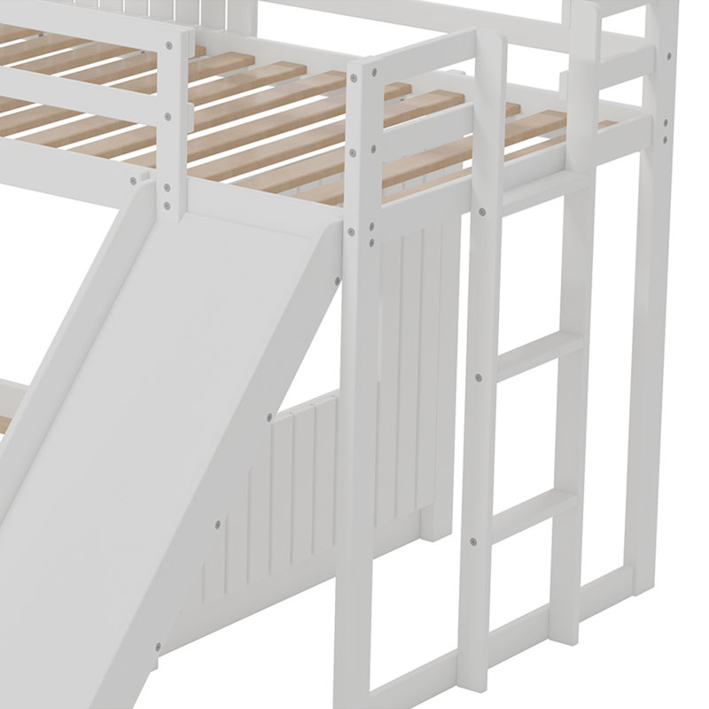 Tremee Twin Over Full Standard Bunk Bed by Harper Orchard, White