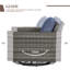 Fauteuil coulissant et pivotant en osier pour 4 personnes Hansencamp-110960062-110960064