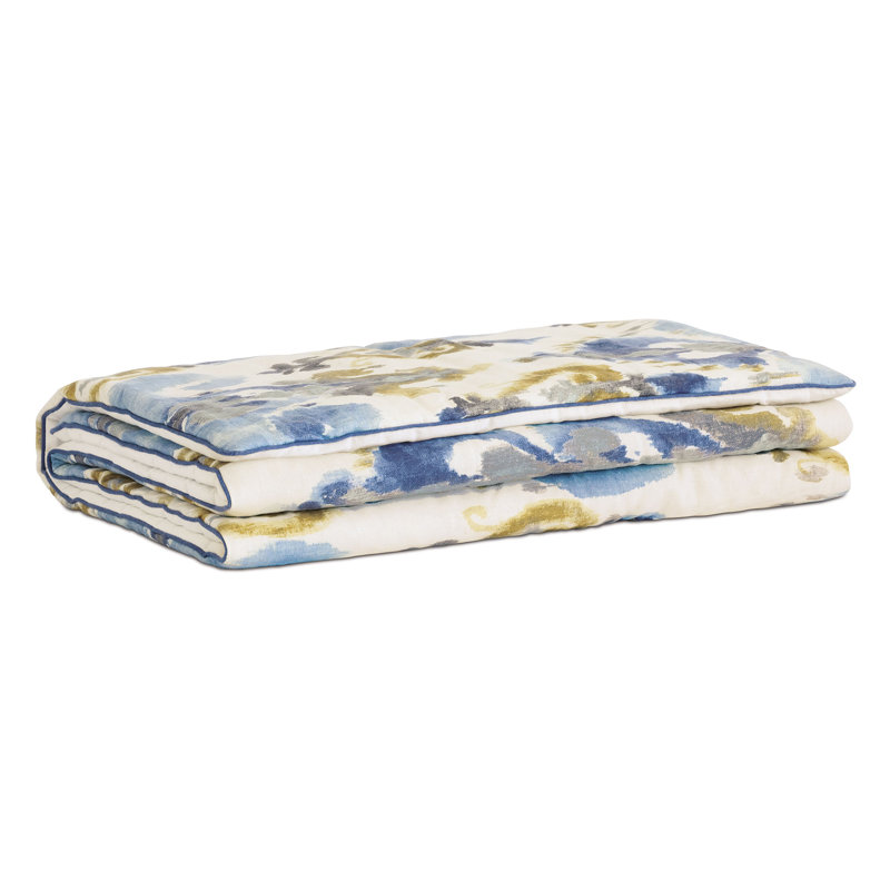 Aoki Ikat Linen Bed Runner, Queen