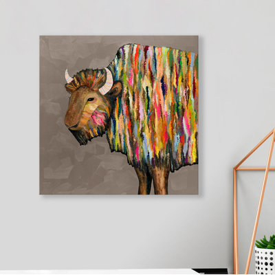 «Bison on Putty», impression sur toile tendue