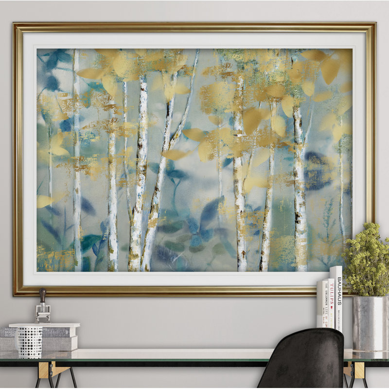 " Gilded Forest I ", Gold, 28" H x 38" W x 1.5" D
