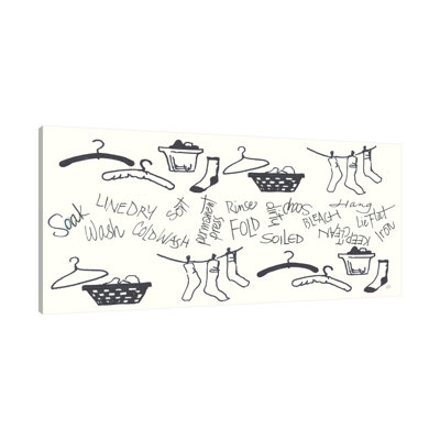 "Laundry Room Sayings II", toile tendue par Chris Paschke