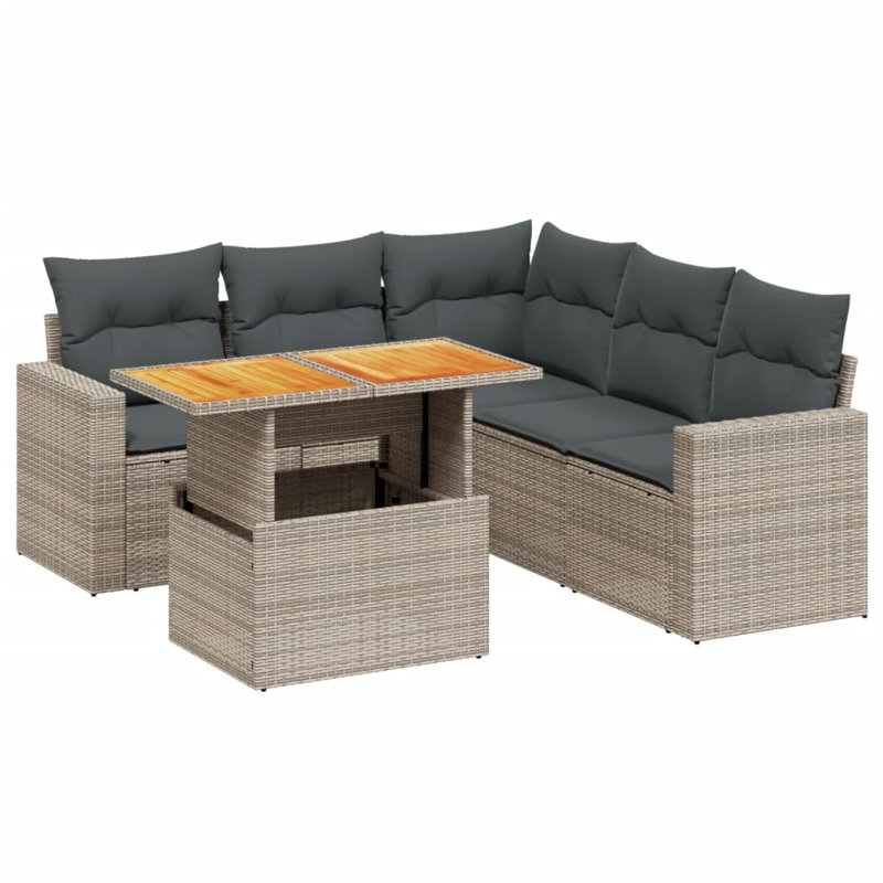 Ensemble de canapé de jardin en rotin PE Vidaxl