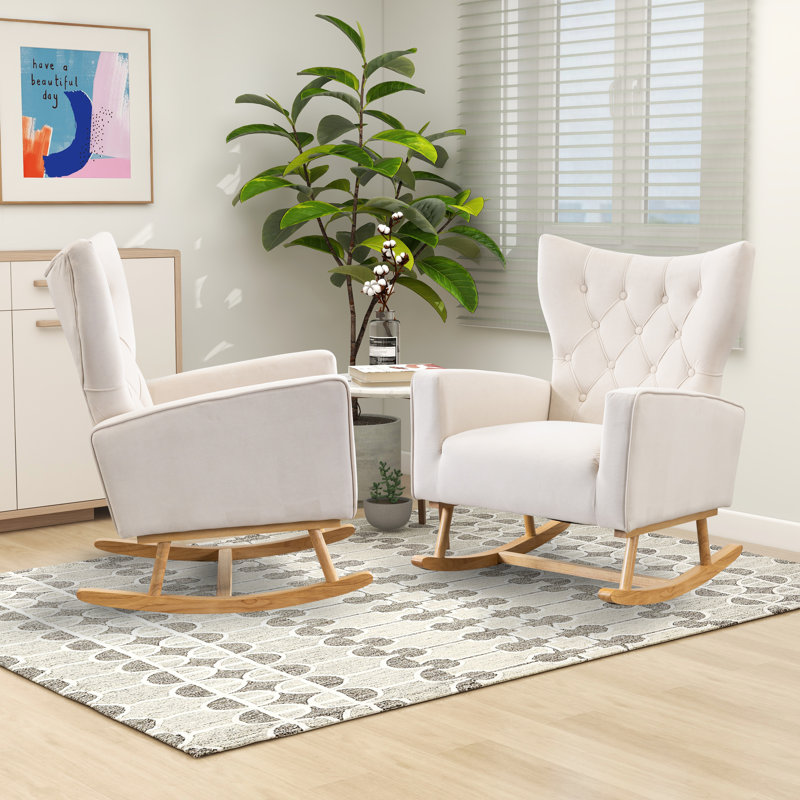 Jahsun Rocking Chair, Beige