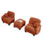 Canapé modulaire en chenille 2 places avec repose-pieds Compression