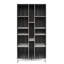 Armoire à panneau de particules grise multifonctionnelle avec pieds en fer et bibliothèque, H 78,11 po x l 41,41 po x P 11,86 po, vient avec 77 po et 12 po