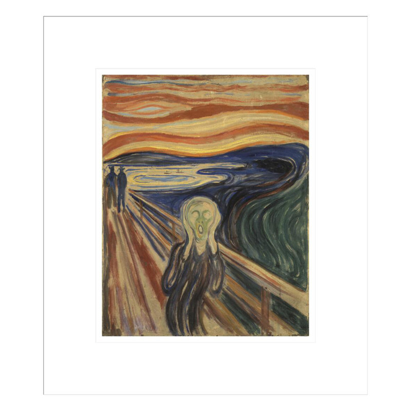 «The Scream» par Edvard Munch - impression giclée sur cadre, 15.85" H x 13.75" W