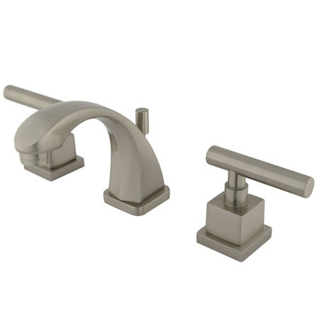 Rio Widespread Bathroom Faucet with Drain Assembly, Satin Nickel