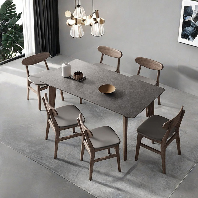 Table de salle à manger rectangulaire moderne, H 29,53 po x L 55,12 po x l 31,5 po