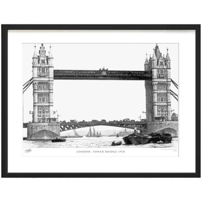 London, Tower Bridge 1910 by Francis Frith - Single Picture Frame Print